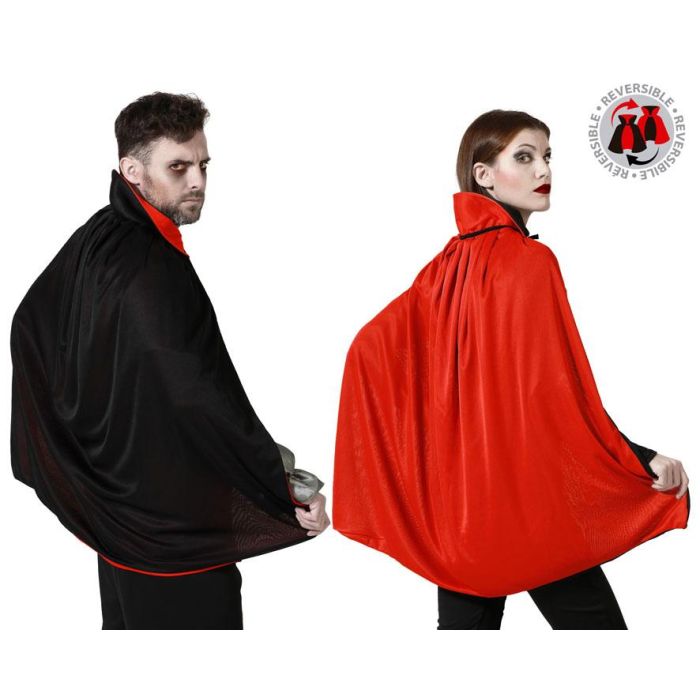 Capa Vampiro Reversible Roja y Negra Infantil 80 cm para Halloween, Carnaval y Disfraces Góticos 0 Capa Vampiro Reversible Roja y Negra Infantil 80 cm para Halloween, Carnaval y Disfraces Góticos 0