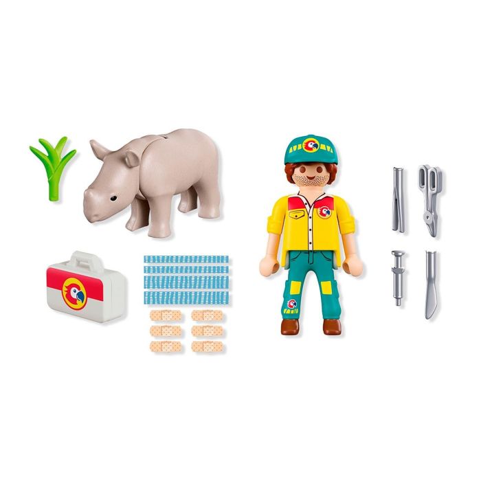 Playmobil 72025 Duo Pack Cuidador con Rinoceronte - Juguete de Figuras para Niños +4 Años 2 Playmobil 72025 Duo Pack Cuidador con Rinoceronte - Juguete de Figuras para Niños +4 Años 2