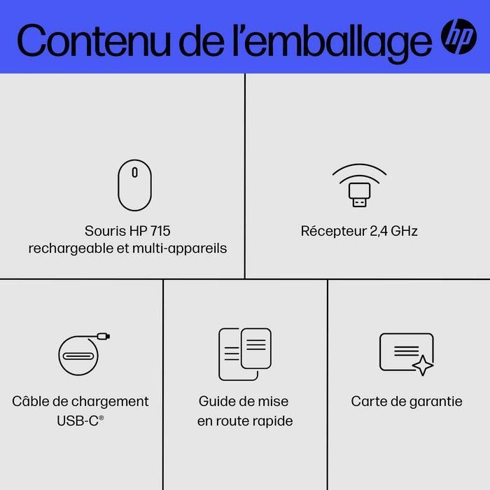 HP 715 Ratón Recargable Multidispositivo Ambidextro con Botones Programables, 90 Días Batería y Sensor Track-on-Glass 12 HP 715 Ratón Recargable Multidispositivo Ambidextro con Botones Programables, 90 Días Batería y Sensor Track-on-Glass 12