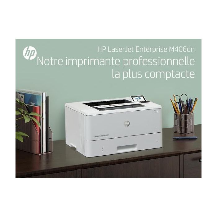 HP 3PZ15A Impresora Láser Monocromo Enterprise M406DN Dúplex Automático 40 ppm Ethernet Seguridad HP Wolf Pro Blanca 7