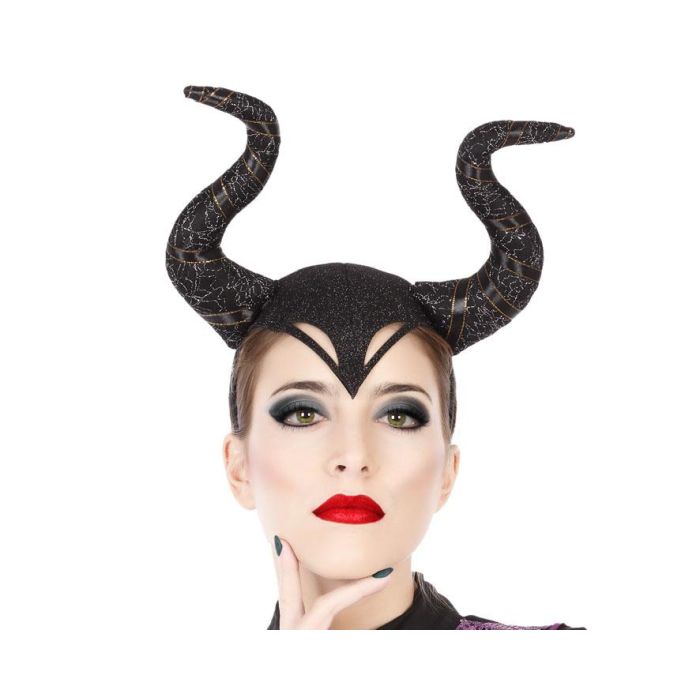 Diadema con Cuernos Negros Brillantes para Disfraces de Villana, Hechicera o Reina Oscura - Perfecta Halloween, Carnaval y Eventos de Fantasía Diadema con Cuernos Negros Brillantes para Disfraces de Villana, Hechicera o Reina Oscura - Perfecta Halloween, Carnaval y Eventos de Fantasía