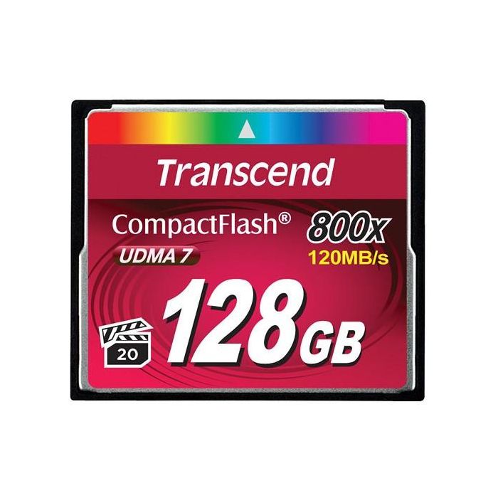 CARD CompactFlash Card 128GB Transcend TS128GCF800. MLC