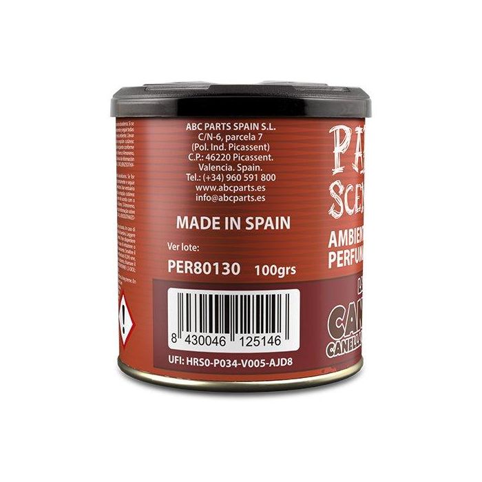 Abc PER80130 Perfumador Lata Gel Canela Paradise 100 gr 2 Abc PER80130 Perfumador Lata Gel Canela Paradise 100 gr 2