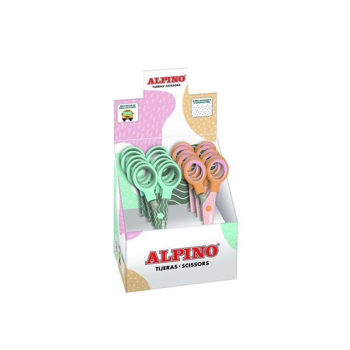 Alpino Tijeras Escolares Pastel - Set 12 Unidades Surtidas (12 Unidades)