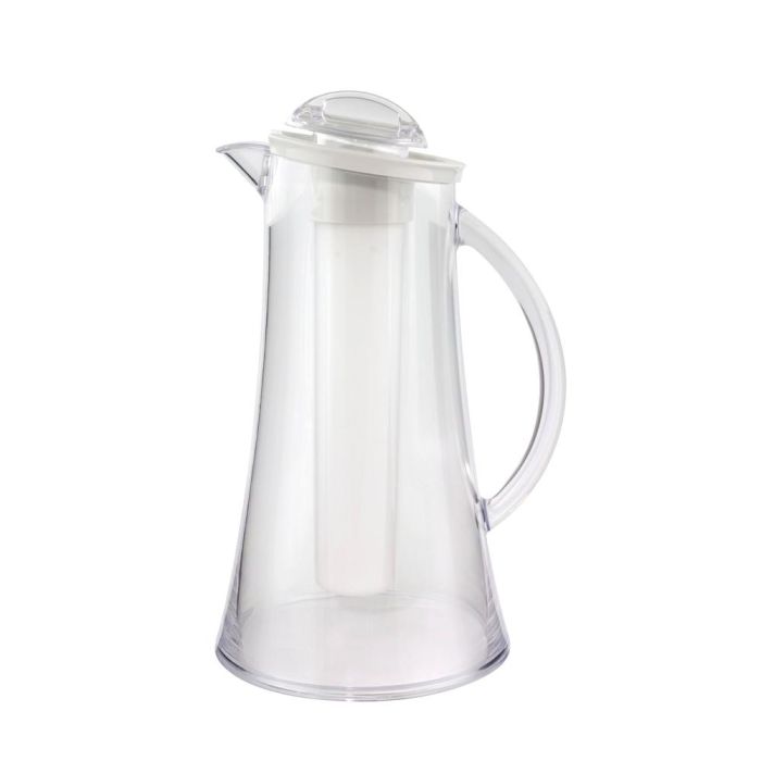 Leone Jarra de Agua con Refrescador de 2 L, Altura 30 cm, Diámetro 16 cm, Apta para Lavavajillas
