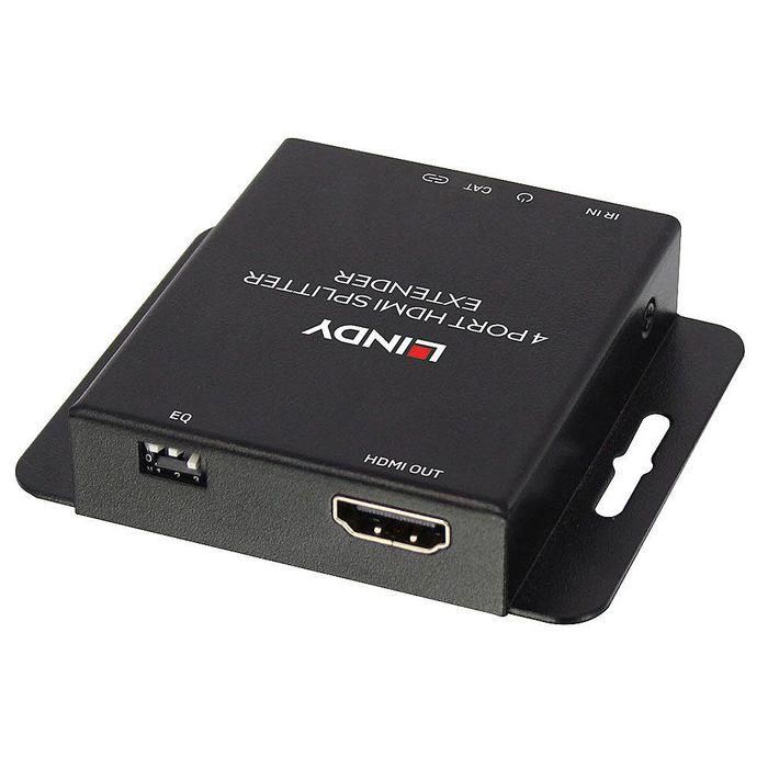 Lindy Extensor Divisor HDMI IR 4 Puertos 70m Cat.6 4K@30Hz con Salida en Bucle, PoC y Plug & Play para AV 3