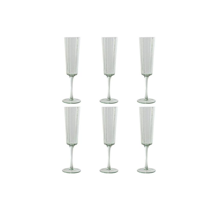 Copa Basicos DKD Home Decor Verde 6 x 23.7 x 6 cm Set de 6