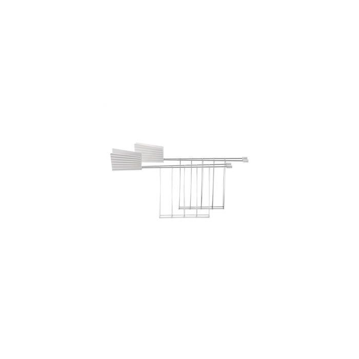 Alessi MDL08RACKW Set de 2 Pinzas para Tostador Plissé Blancas, Diseñado por Michele De Lucchi Alessi MDL08RACKW Set de 2 Pinzas para Tostador Plissé Blancas, Diseñado por Michele De Lucchi