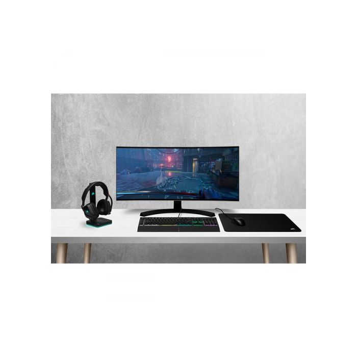 Corsair CH-9226765-ES Teclado Gaming K55 RGB PRO USB QWERTY Español Negro con Reposamuñecas y Retroiluminación LED RGB 2