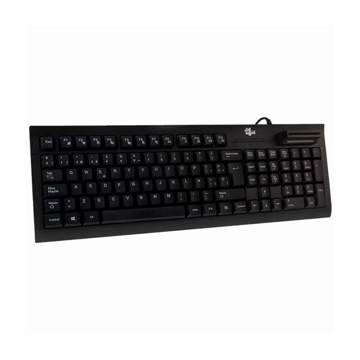 Bit4Id Teclado Con Lector De Dni No Incluye Ratón Cable Usb Negro Bit4Id Teclado Con Lector De Dni No Incluye Ratón Cable Usb Negro