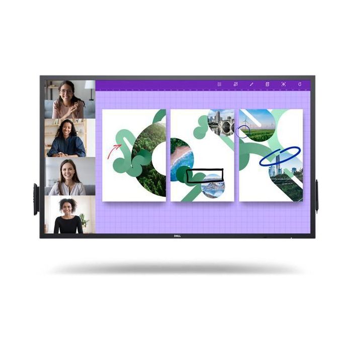 Dell Monitor Interactivo 55" 4K UHD IPS Panel Táctil 20 puntos USB-C Audio Integrado Ideal Equipos y Conferencias