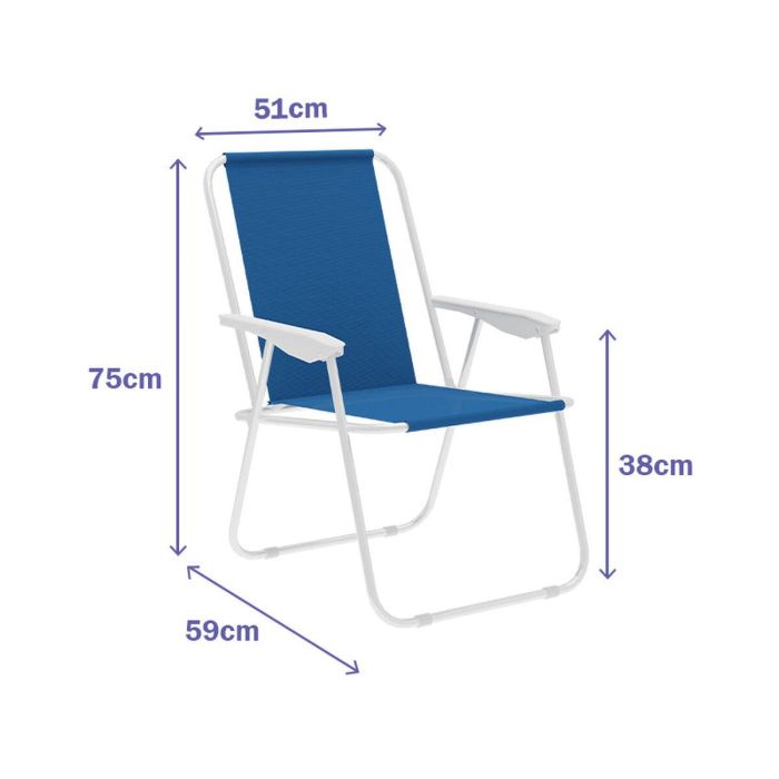 Marbueno Silla Plegable Acero Surtida Playa y Piscina 59X51X75 cm 10169 1 Marbueno Silla Plegable Acero Surtida Playa y Piscina 59X51X75 cm 10169 1