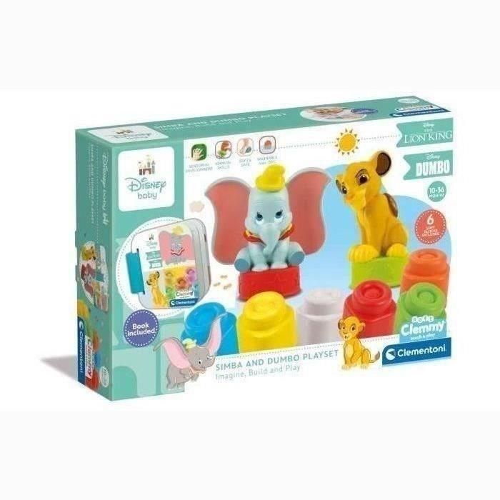 Clementoni CLEM17817 Disney Baby Classics Clemmy Box - 6 Cubos de Construcción Suaves para Bebés - Hecho en Italia 1