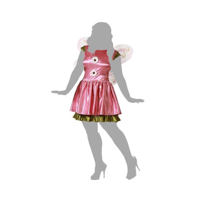 Disfraz Hada Rosa Vestido Brillante Con Alas Mujer Adulto XL 4 Disfraz Hada Rosa Vestido Brillante Con Alas Mujer Adulto XL 4