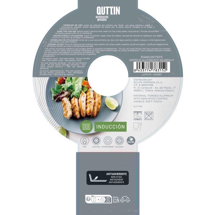 Sartén 26 cm aluminio forjado Inde Absolut Quttin (6 Unidades) 7 Sartén 26 cm aluminio forjado Inde Absolut Quttin (6 Unidades) 7