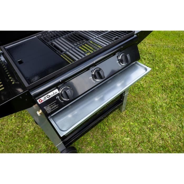 ANDALOUCIA Barbacoa de gas 3 quemadores en carro - Hierro fundido esmaltado 4 ANDALOUCIA Barbacoa de gas 3 quemadores en carro - Hierro fundido esmaltado 4