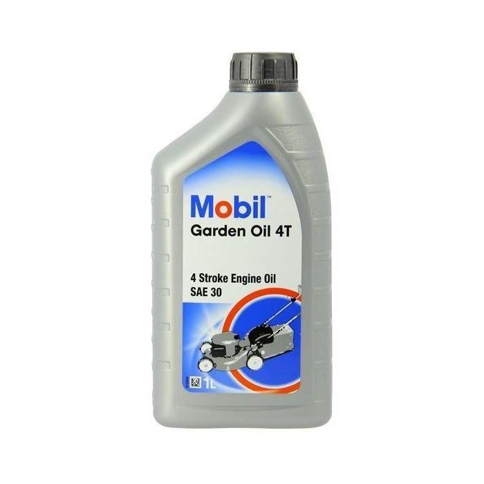 Contenedor de aceite de motor - MOBIL - M-GARDEN 4T SAE30 - 1 L - 4 estaciones