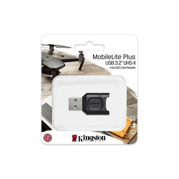 Kingston MLPM Lector de Tarjetas microSD MobileLite Plus Externo USB 3.2 Gen 1 Compatible UHS-II y UHS-I 2