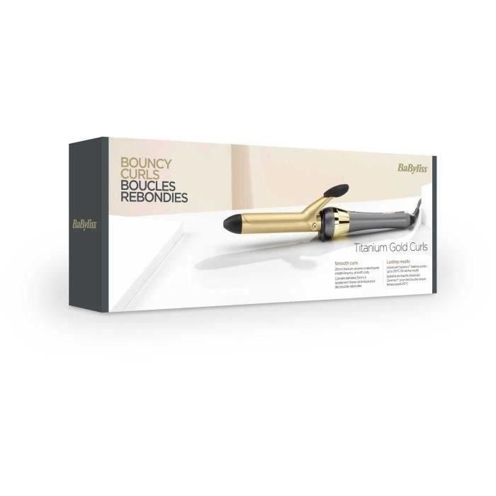 Babyliss 2524PE Rizador de Pinzas Berry Crush Cilindro 25 mm Titanio-Cerámica 150-210°C 2