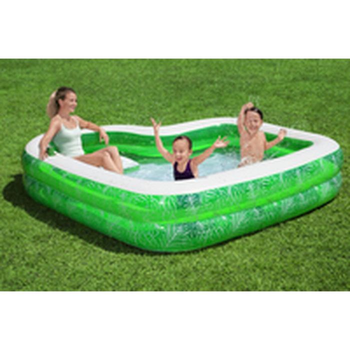 Bestway Piscina Hinchable 2 Camaras Tropical 231x231x51 cm +6 Años Jardin 54336 12