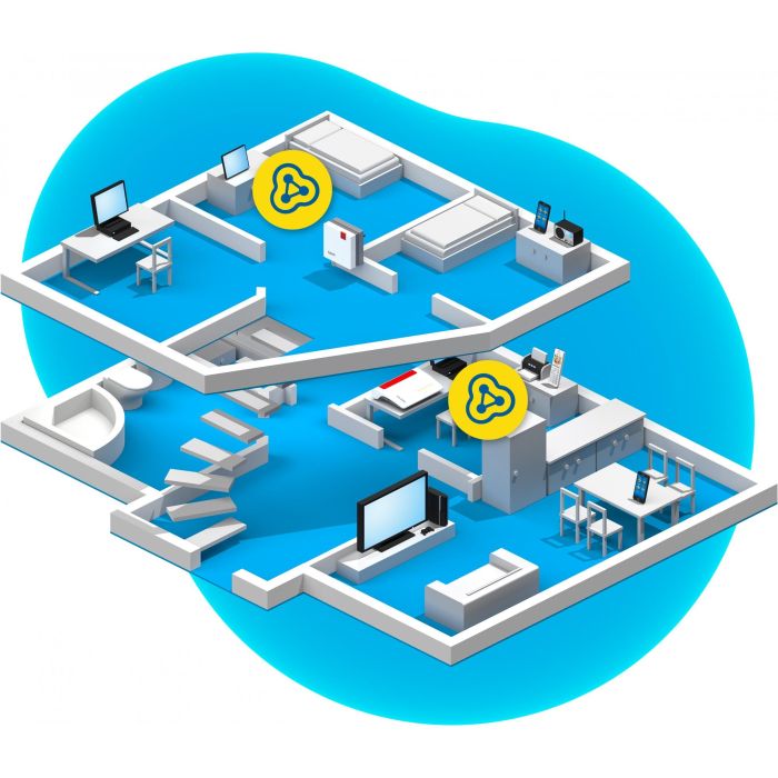 AVM FRITZ!Mesh Set 7530 AX + 1200 AX Wi-Fi 6 Sistema de Malla Doble Banda 2400 Mbit/s Color Rojo y Blanco 4 AVM FRITZ!Mesh Set 7530 AX + 1200 AX Wi-Fi 6 Sistema de Malla Doble Banda 2400 Mbit/s Color Rojo y Blanco 4