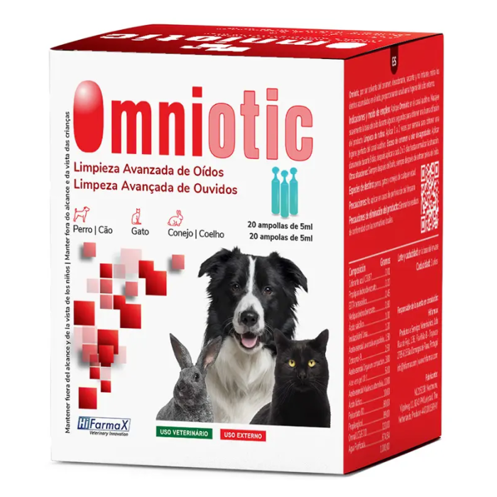 Omniotic - Suplemento para mascotas, 20 unidades de 5 mL Omniotic - Suplemento para mascotas, 20 unidades de 5 mL