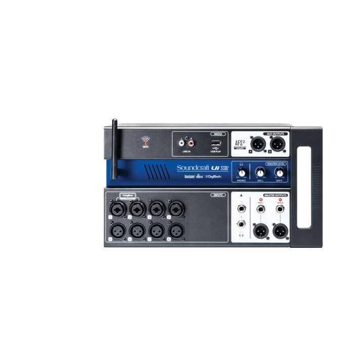 Soundcraft Ui12 Mezclador Digital Wi-Fi Controlado Remotamente por Tablet/PC/Smartphone con Procesamiento HARMAN dbx Lexicon 1