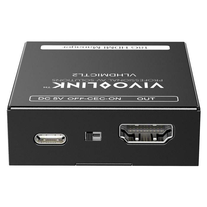 Vivolink VLHDMICLT2 Gestor de EDID HDMI 18G para Control de Resoluciones y Sonido 1