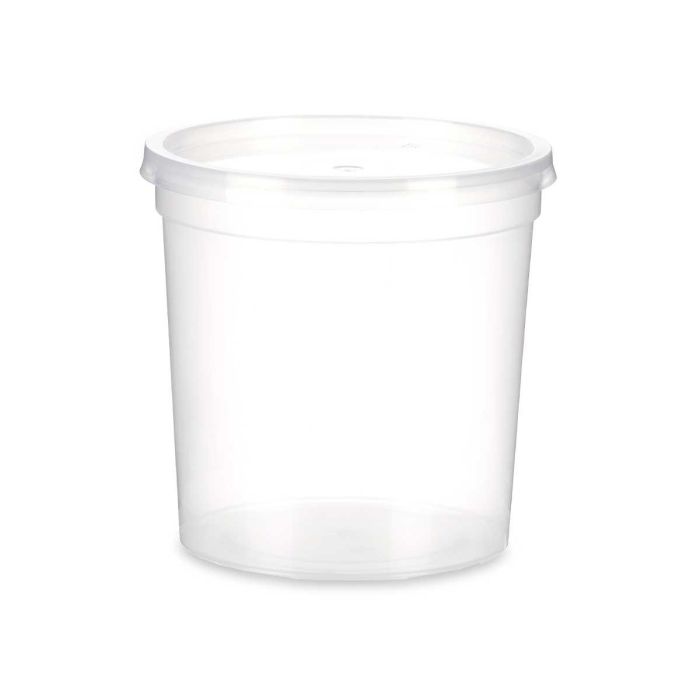 Fiambrera Plastico Redonda 1000Ml Leknes 12CM (12 Unidades) 1 Fiambrera Plastico Redonda 1000Ml Leknes 12CM (12 Unidades) 1