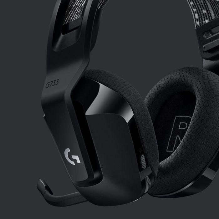 Logitech G G733 Auricular Gaming Inalámbrico con Micrófono Desmontable Blue VO!CE, RGB LIGHTSYNC, 29h Batería, para PC y Consola - Negro 4