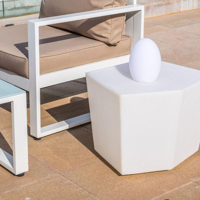 Mesa auxiliar Penta Blanco Polietileno 40 x 33 x 38,5 cm 4 Mesa auxiliar Penta Blanco Polietileno 40 x 33 x 38,5 cm 4
