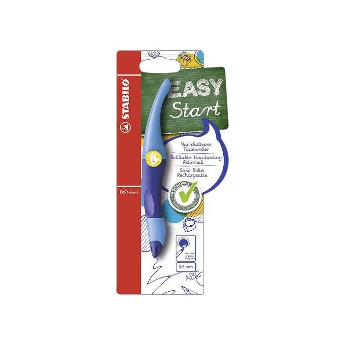 Roller T.Liq. Stabilo Easy Original Para Zurdos Cuerpo Azul-Azul Claro