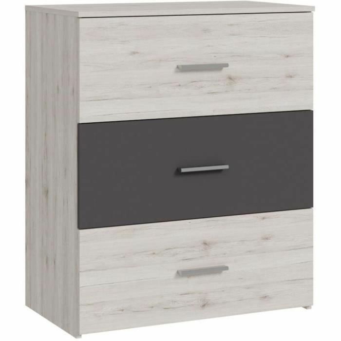 ADRIA ADRIAIRDK211J51 Cómoda 3 cajones Roble fresno Gris liso 75,2x41,3x89,7 cm 2 ADRIA ADRIAIRDK211J51 Cómoda 3 cajones Roble fresno Gris liso 75,2x41,3x89,7 cm 2