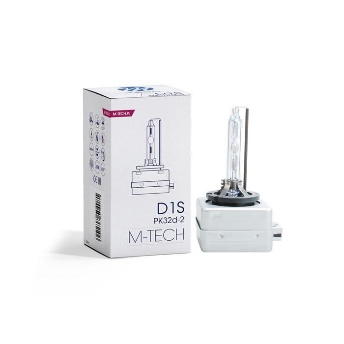 M-Tech MTECZHCD1S12 Bombilla Xenón Basic D1S 12000K 35W PK32d-2 para Faros Lenticulares y Balastros OEM - Alto Brillo 3200lm