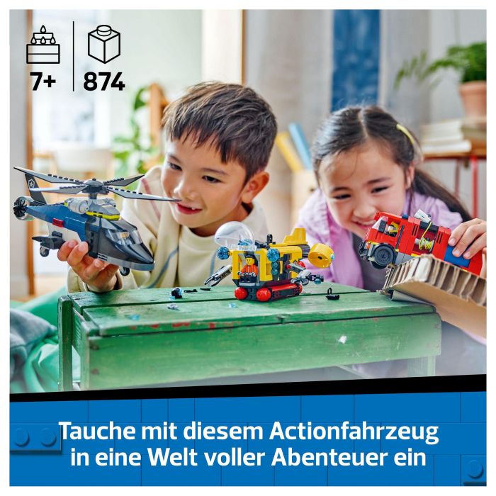 LEGO 60462 Helicóptero, Cami3n Bomberos Y Submarino