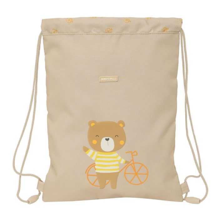 Bolsa Mochila con Cuerdas Safta Osito Beige 26 x 34 x 1 cm 0 Bolsa Mochila con Cuerdas Safta Osito Beige 26 x 34 x 1 cm 0
