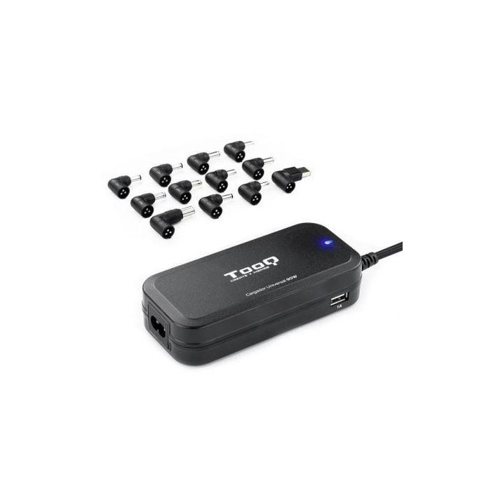 Cargador de Portátil TooQ TQLC-90BS02AT/ 90W/ Automático/ 12 Conectores/ Voltaje 12-20V/ 1 USB Cargador de Portátil TooQ TQLC-90BS02AT/ 90W/ Automático/ 12 Conectores/ Voltaje 12-20V/ 1 USB
