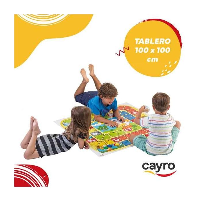 Cayro Juego de la Oca Gigante para Suelo 100x100 cm, Plástico, +2 Jugadores, Edad Mínima 3 Años 6 Cayro Juego de la Oca Gigante para Suelo 100x100 cm, Plástico, +2 Jugadores, Edad Mínima 3 Años 6