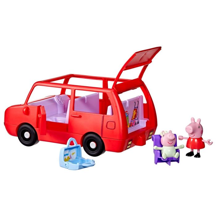 Hasbro G0541 Peppa Pig. El Gran Auto Rojo de la Familia para 5 Figuras, incluye Peppa y Evie, maletero y capó abatibles. 2