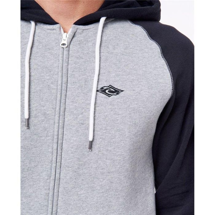 Sudadera con Capucha Hombre Rip Curl Embroid Hooded Zip Thru Gris claro 37