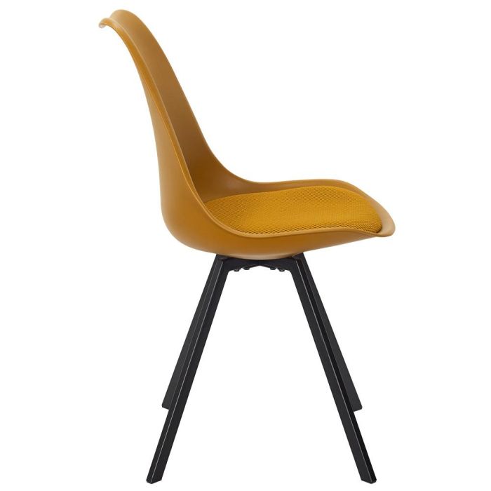 Home Deco Factory Silla Pp Con Cojín Atom Mostaza Contemporain 2