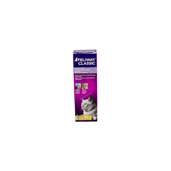 Feliway Classic Spray 60 mL para Gatos: Ayuda a Reducir Estrés, Ansiedad en Viajes y Marcaje por Orina o Arañazos con Feromonas