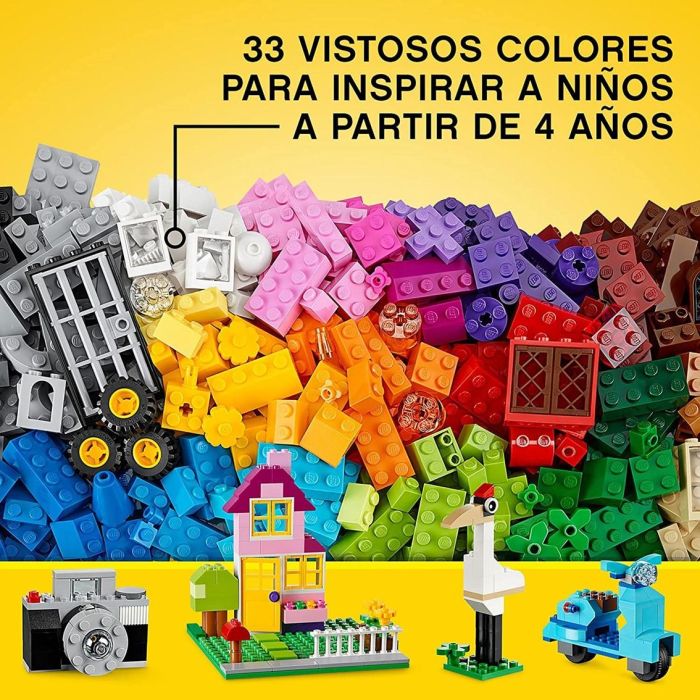 Lego Classic Caja de Ladrillos Grande, 33 Colores, 8 Tipos de Ventanas y Puertas, Incluye Piezas Especiales y Bases Verdes, Ideal para Construcciones Creativas 2 Lego Classic Caja de Ladrillos Grande, 33 Colores, 8 Tipos de Ventanas y Puertas, Incluye Piezas Especiales y Bases Verdes, Ideal para Construcciones Creativas 2