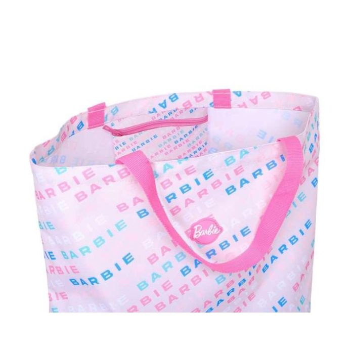 Bolso Mujer Barbie Logomania Rosa claro 50 x 45 x 10 cm 2 Bolso Mujer Barbie Logomania Rosa claro 50 x 45 x 10 cm 2