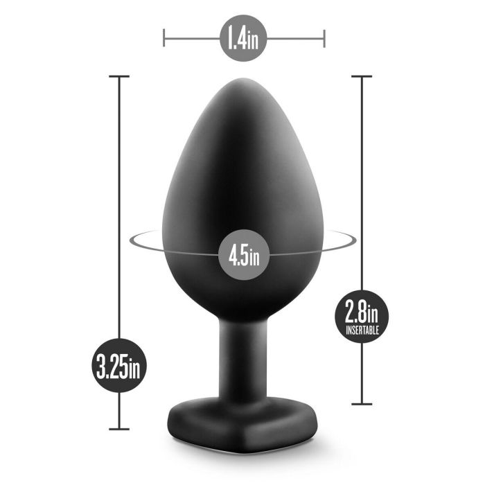 Plug Anal Blush Temptasia Negro (8,2 cm) 3 Plug Anal Blush Temptasia Negro (8,2 cm) 3