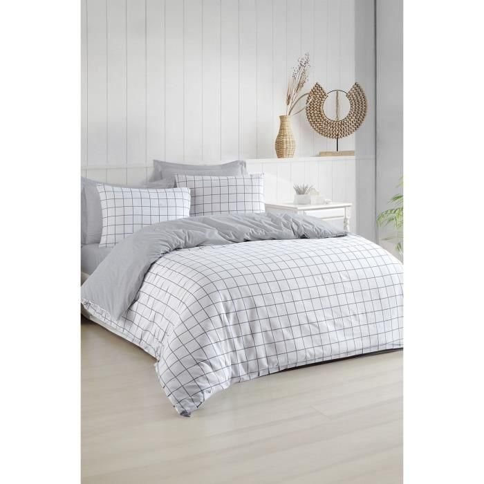 Juego de Cama ASI8684283344727 - 1 Funda Nórdica 220x240 cm + 2 Fundas Almohada 60x60 cm - Algodón/Poliéster Gris 3