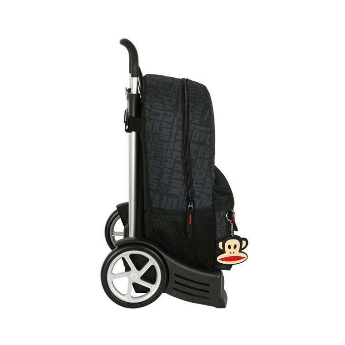 Mochila Escolar con Ruedas Paul Frank Team player Negro 30 x 46 x 14 cm 3 Mochila Escolar con Ruedas Paul Frank Team player Negro 30 x 46 x 14 cm 3