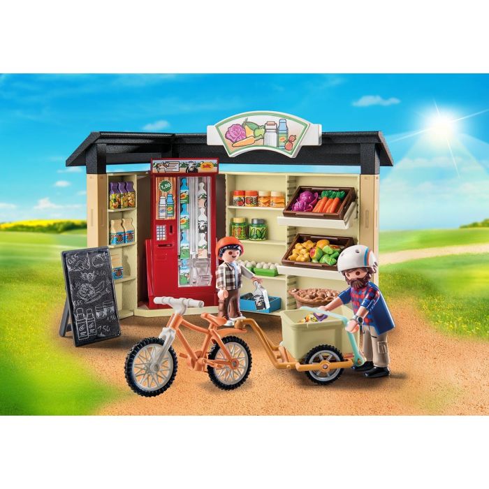 Playmobil 71250 Tienda de Granja Country 24 Horas - Con Fruta, Verduras y Lácteos Frescos para Niños +4 Años 2 Playmobil 71250 Tienda de Granja Country 24 Horas - Con Fruta, Verduras y Lácteos Frescos para Niños +4 Años 2