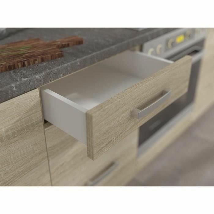 Columna acristalada con 2 puertas basculantes - An 80 x Pr 31,6 x Al 72 - Acabado roble Sonoma - LASSEN 1 Columna acristalada con 2 puertas basculantes - An 80 x Pr 31,6 x Al 72 - Acabado roble Sonoma - LASSEN 1