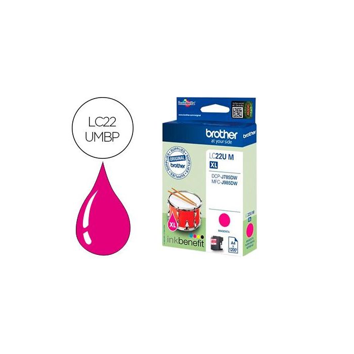 Cartucho de Tinta Original Brother LC-22UY Magenta